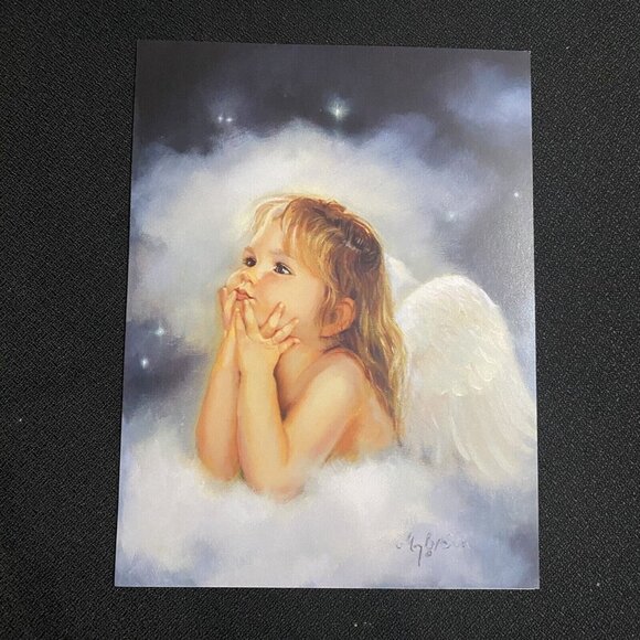Combo Pack VTG Leanin' Tree Greeting Card & Magnet Angel Mary Baxter St. Clair - Picture 3 of 10